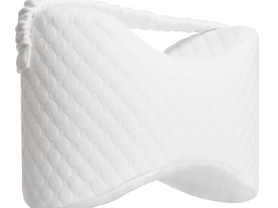 DJMed Knee & Leg Pillow With Leg Strap - White