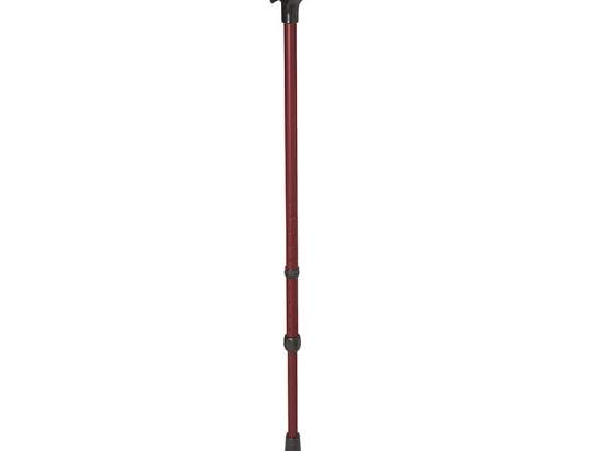 Rebotec Handy - Walking Stick with Anatomic Shaped Handle - Red Wine, Left