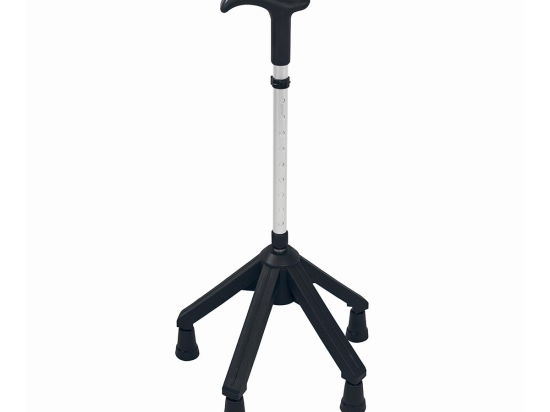 Rebotec Quadro - Stable 4 Point Walking Cane - Black